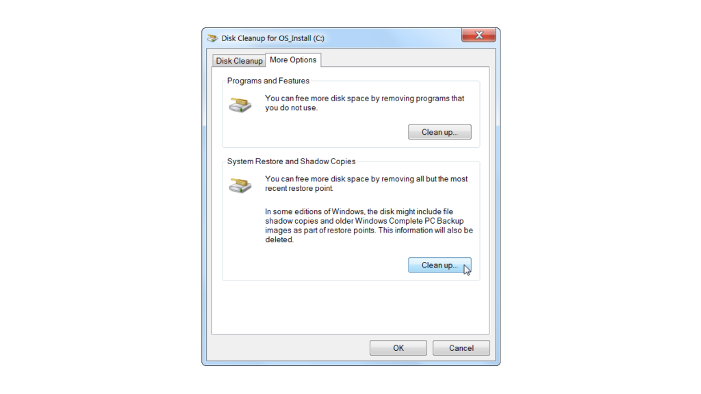 HOW TO FREE UP DISK SPACE WINDOWS 7 1024x576